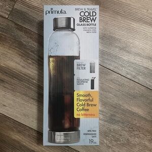 Primula Brew & Travel Glass Bottle Cold Brew Coffee 19 Oz NIB